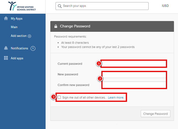 IUSD Account: Password Reset (Student) – Irvine Unified School District